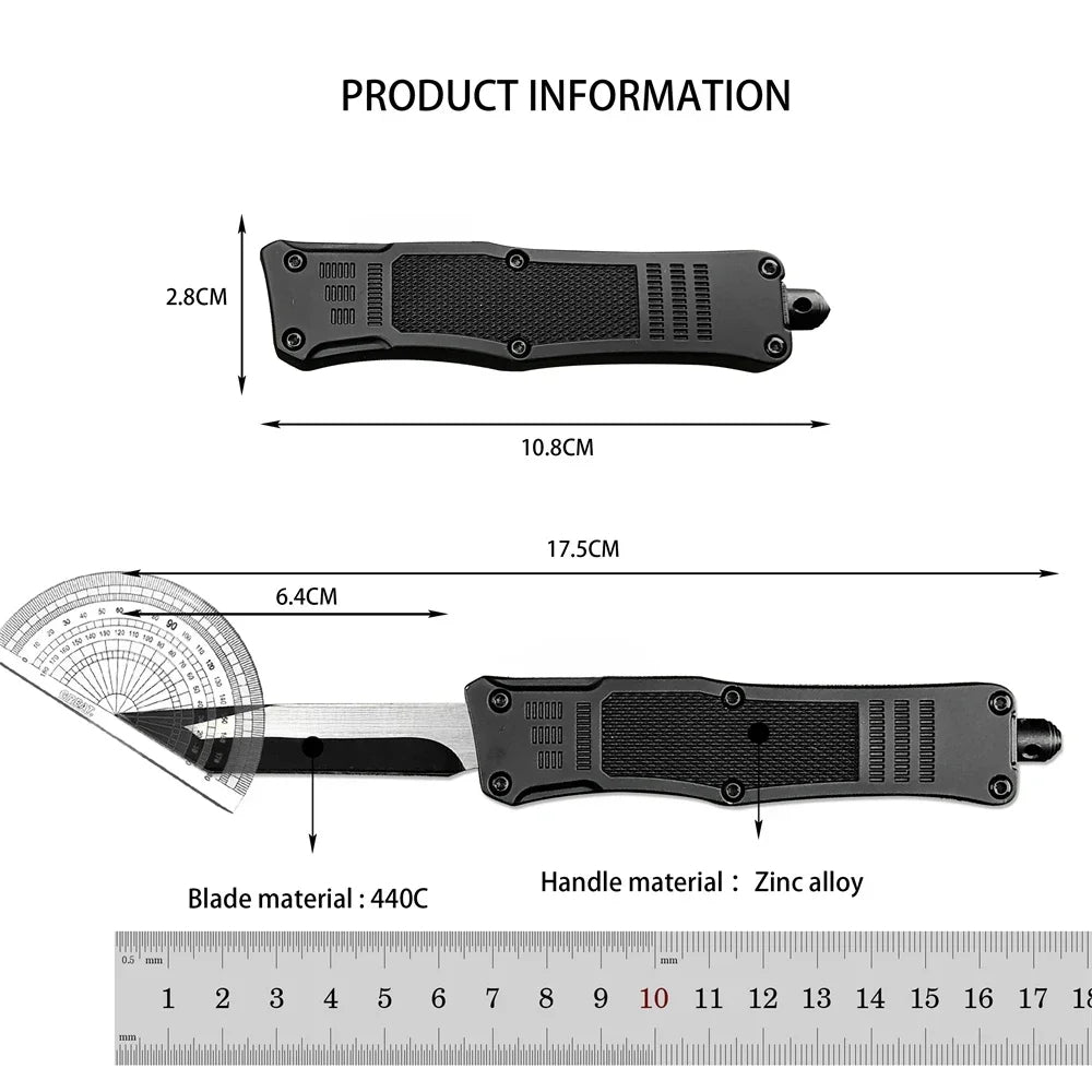 Zinc Alloy Knife Portable Camping Tool with Nylon Sheath