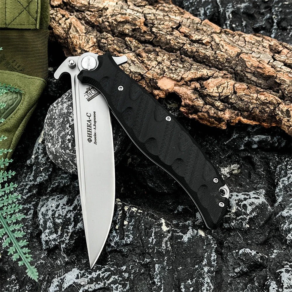 Tactical Russian Finka NKVD The D2 Folding Knife For Hunting And Camping