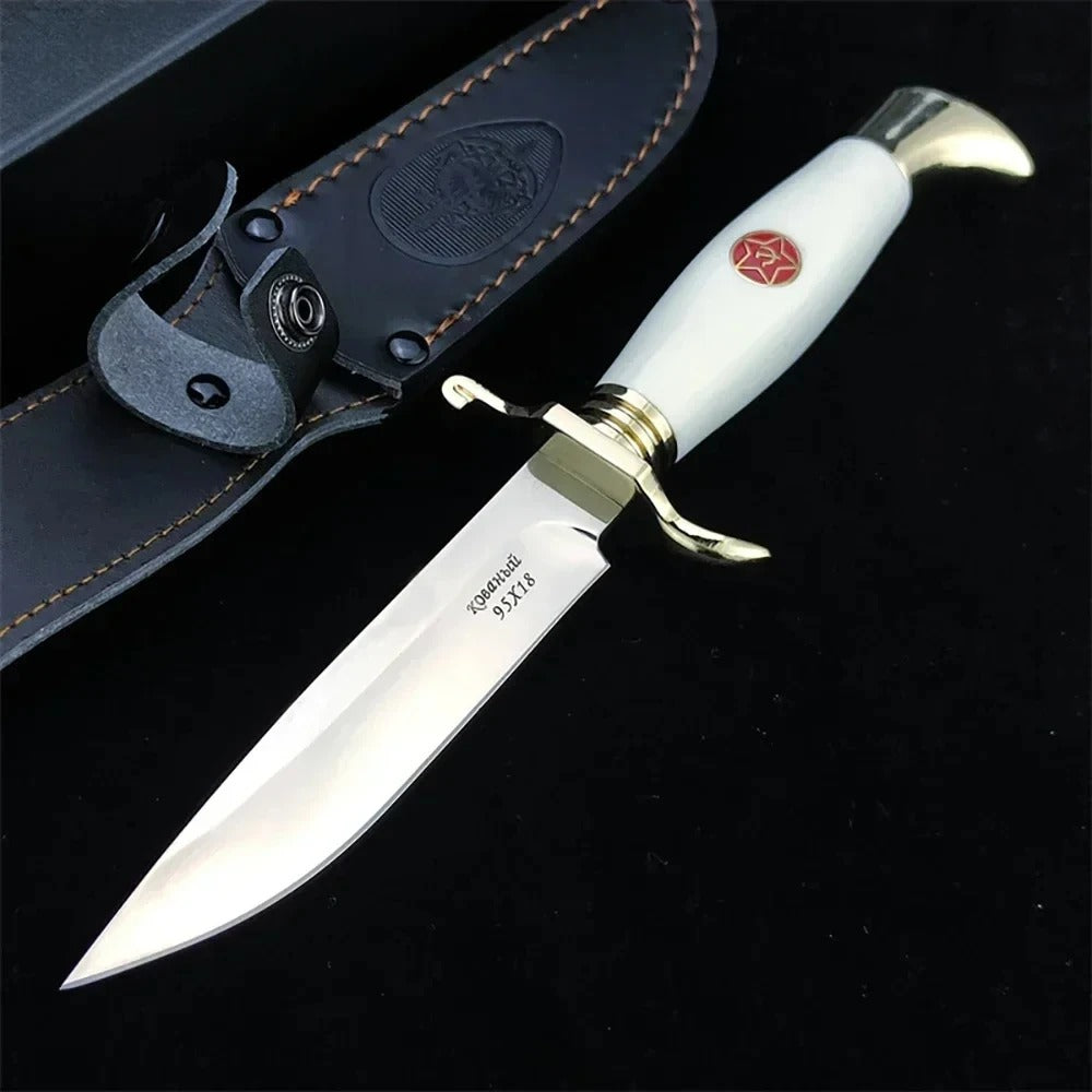 Russian Finka NKVD Knife 7CR13Mov Fixed Blade for Survival
