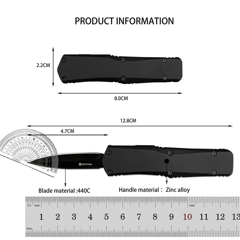 Compact EDC Pocket Knife Spear Point Blade for Camping & Hunting