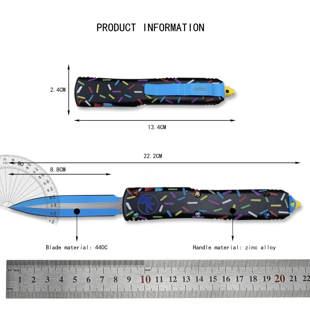Black doughnut EDC Knife handle Outdoor