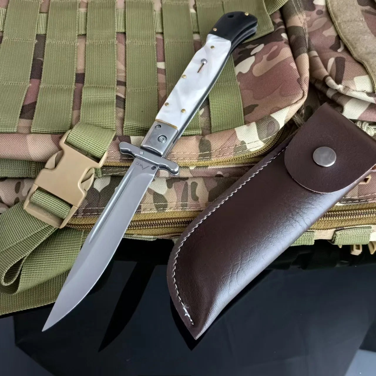 Russian Finka NKVD Knife 440C Steel Folding