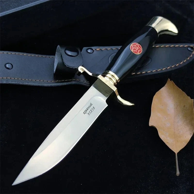 Russian Finka NKVD Knife 7CR13Mov Fixed Blade for Survival