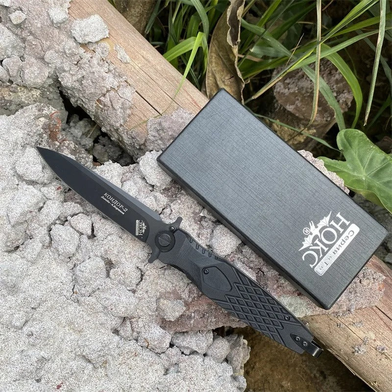 Tactical Russian Finka NKVD The D2 Folding Knife For Hunting And Camping